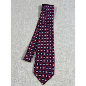 Pfizer Men Red 100% Silk Little Blue Pill Novelty 59x3.5 Inch Neck Tie Humor